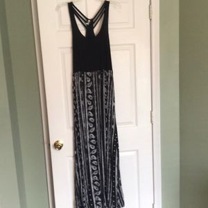 Black Pattern Maxi Dress
